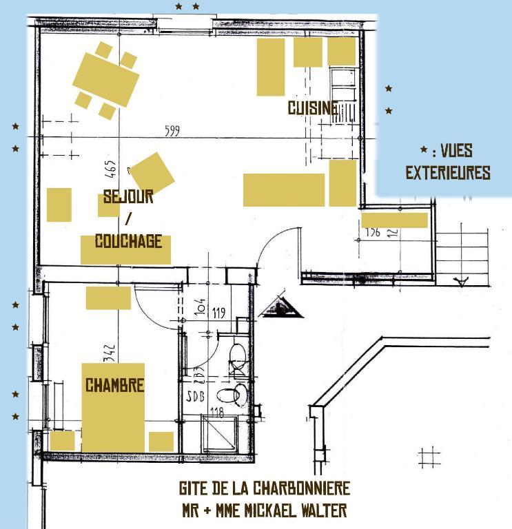 La Charbonniere Apartment Bellefosse Bilik gambar